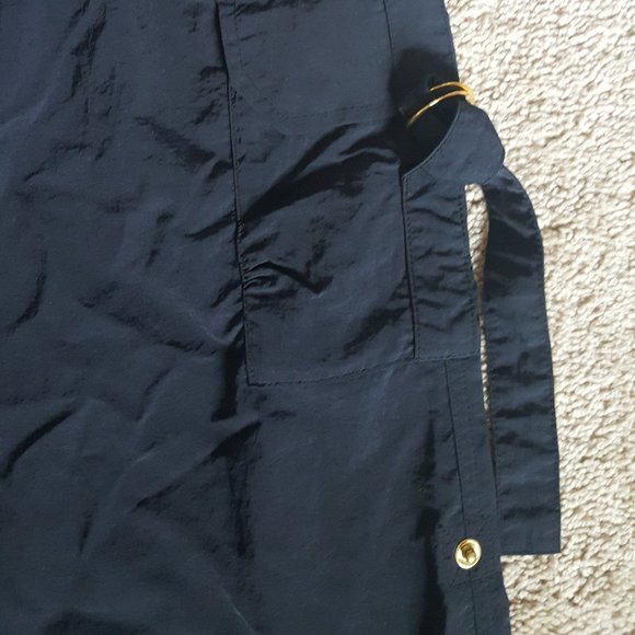 ZUMBA black drawstring pants nylon side back pockets X Large XL cargo athletic - Picture 3 of 12